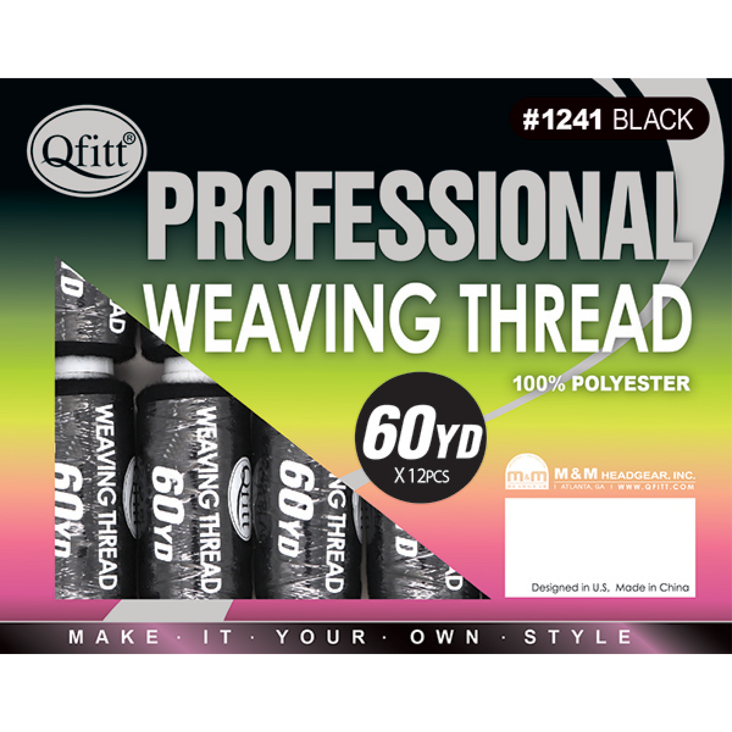 PROFESSIONAL WEAVING THREAD 60YD- 12PCS