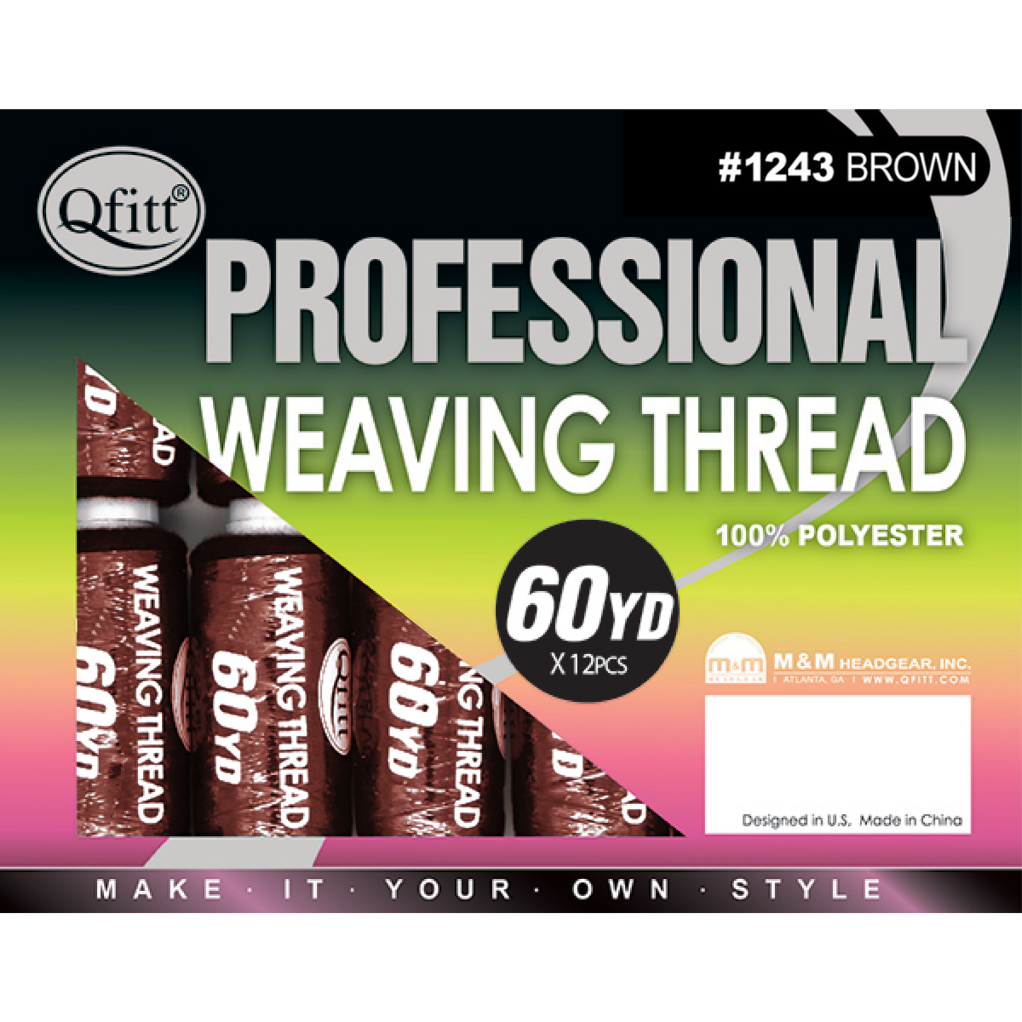 PROFESSIONAL WEAVING THREAD 60YD- 12PCS