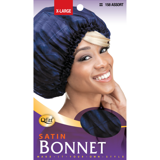 X-LARGE SATIN BONNET [ASSORT-12 PIECES SET]