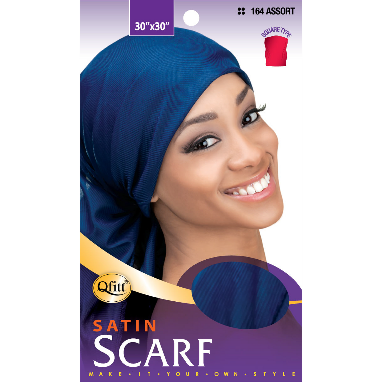 SATIN SCARF [ASSORT-12 PIECES SET]