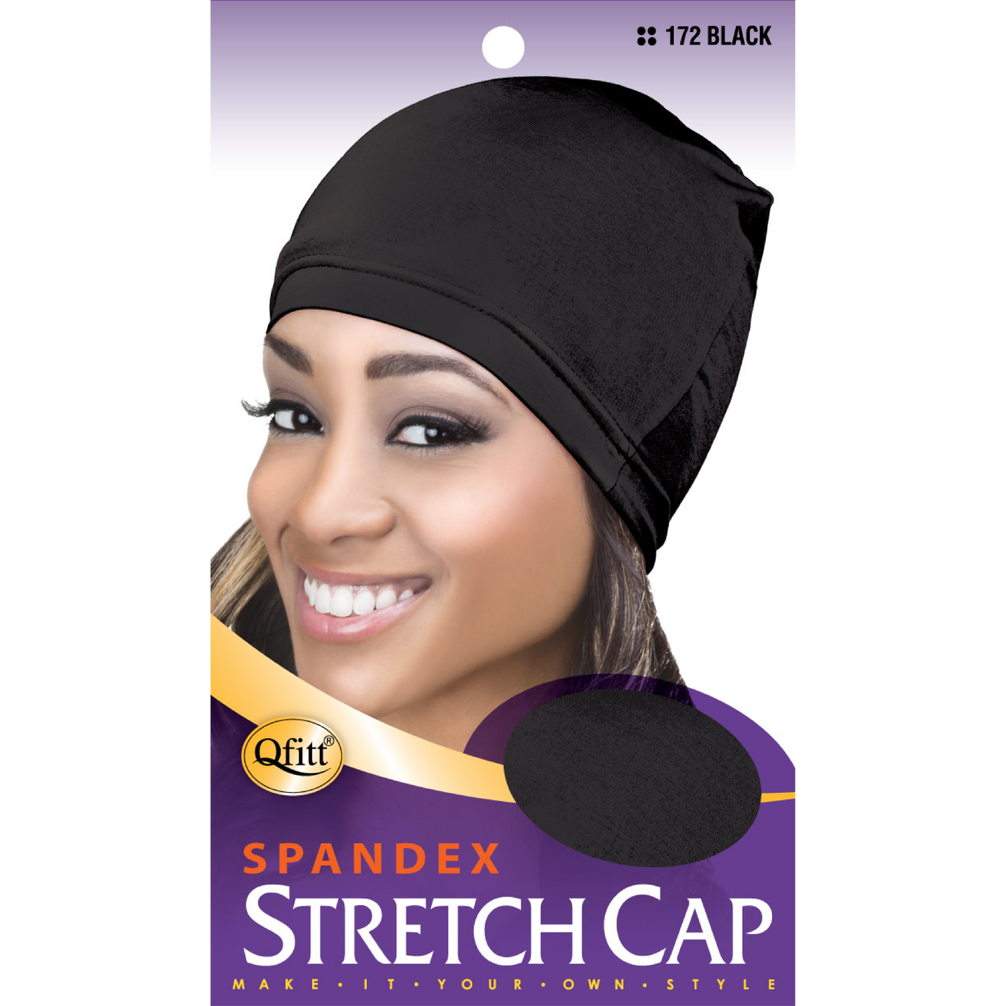 SPANDEX STRETCH CAP [BLACK]
