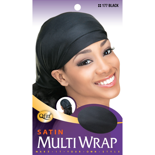 SATIN MULTI SCARF [BLACK]