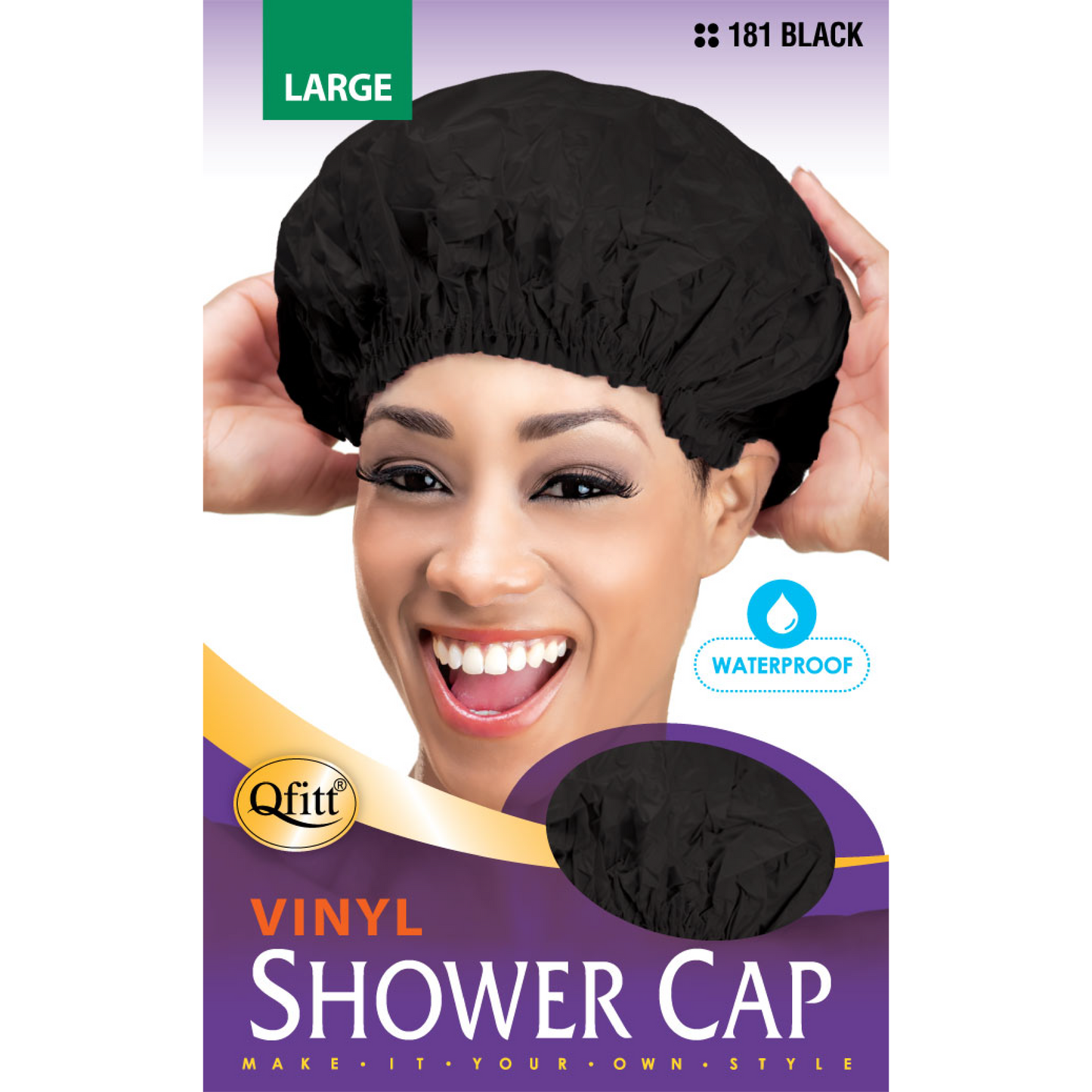VINYL SHOWER CAP [ASSORT-12 PIECES SET]