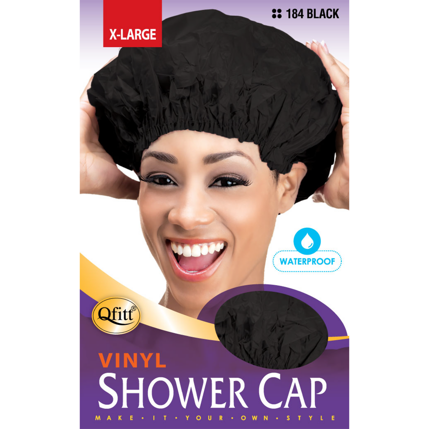 VINYL SHOWER CAP [ASSORT-12 PIECES SET]