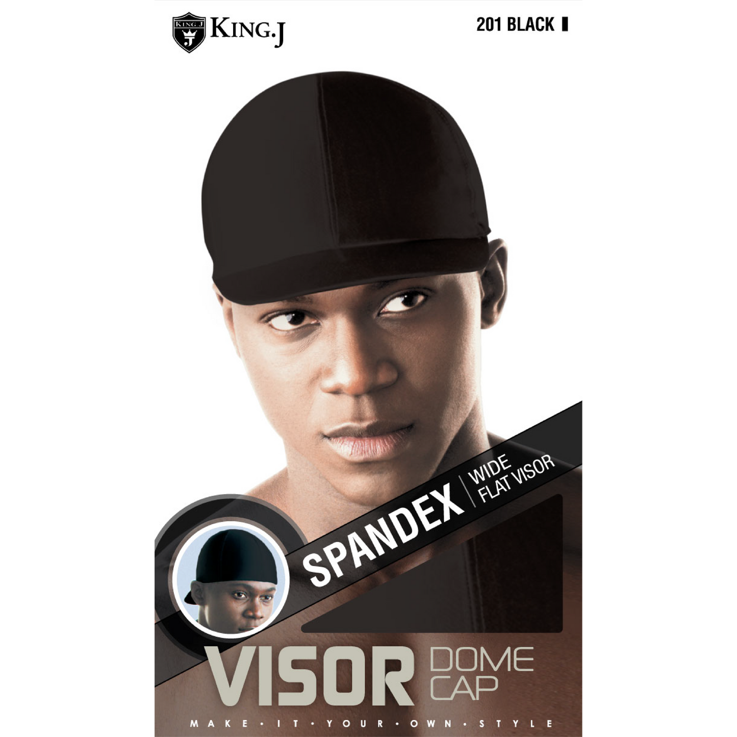 SPANDEX VISOR DOME CAP [BLACK]