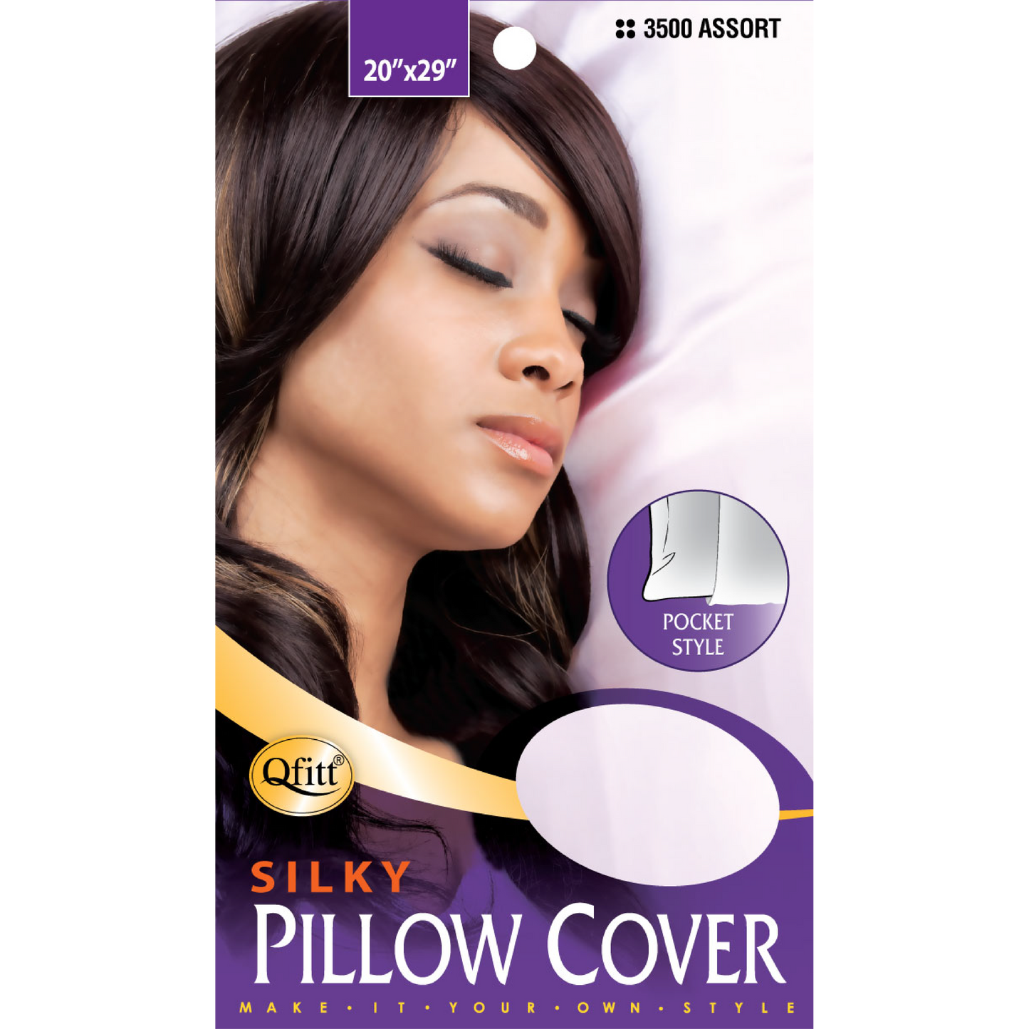 SILKY PILLOW COVER [ASSORT-12 PIECES SET]