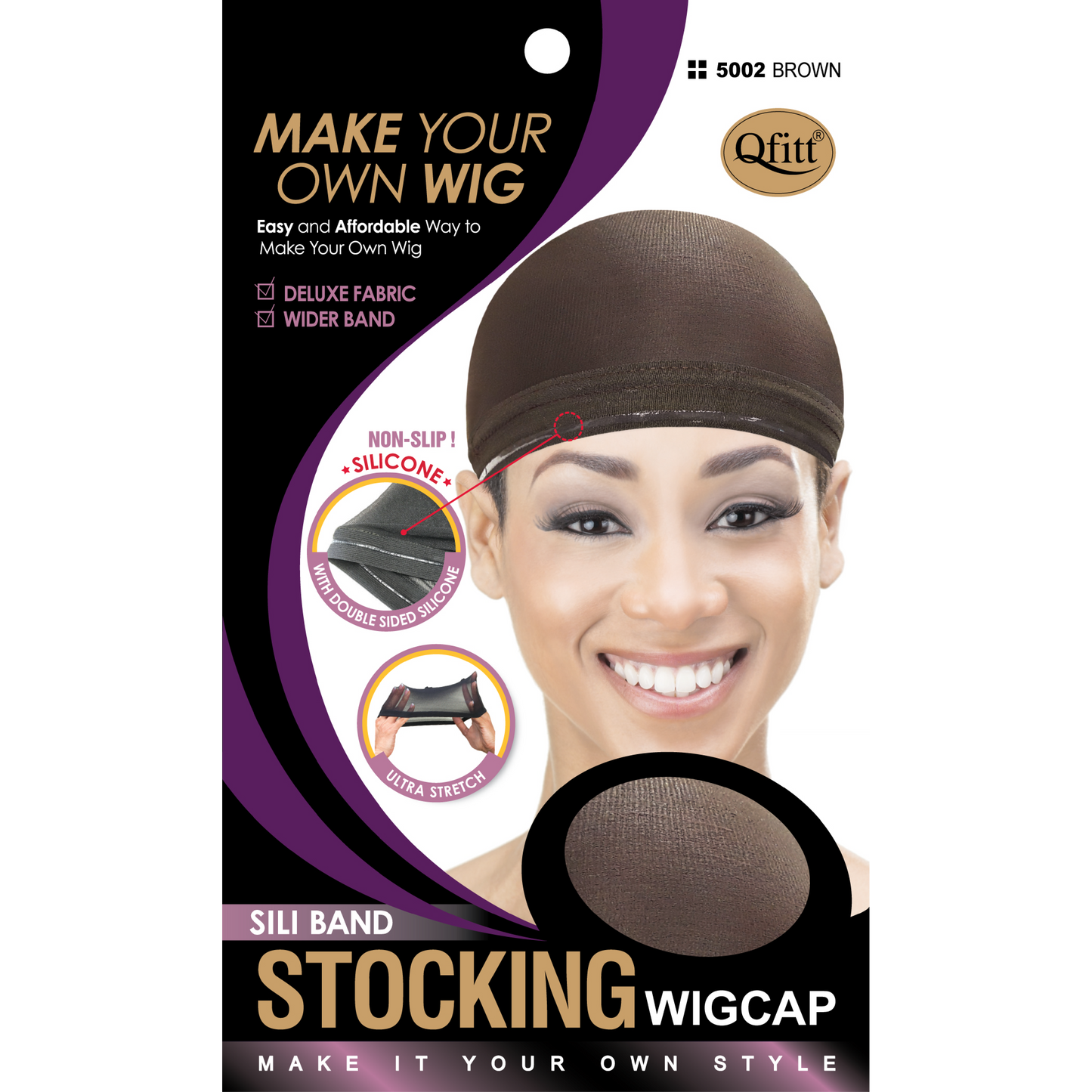 SILICONE BAND STOCKING WIG CAP