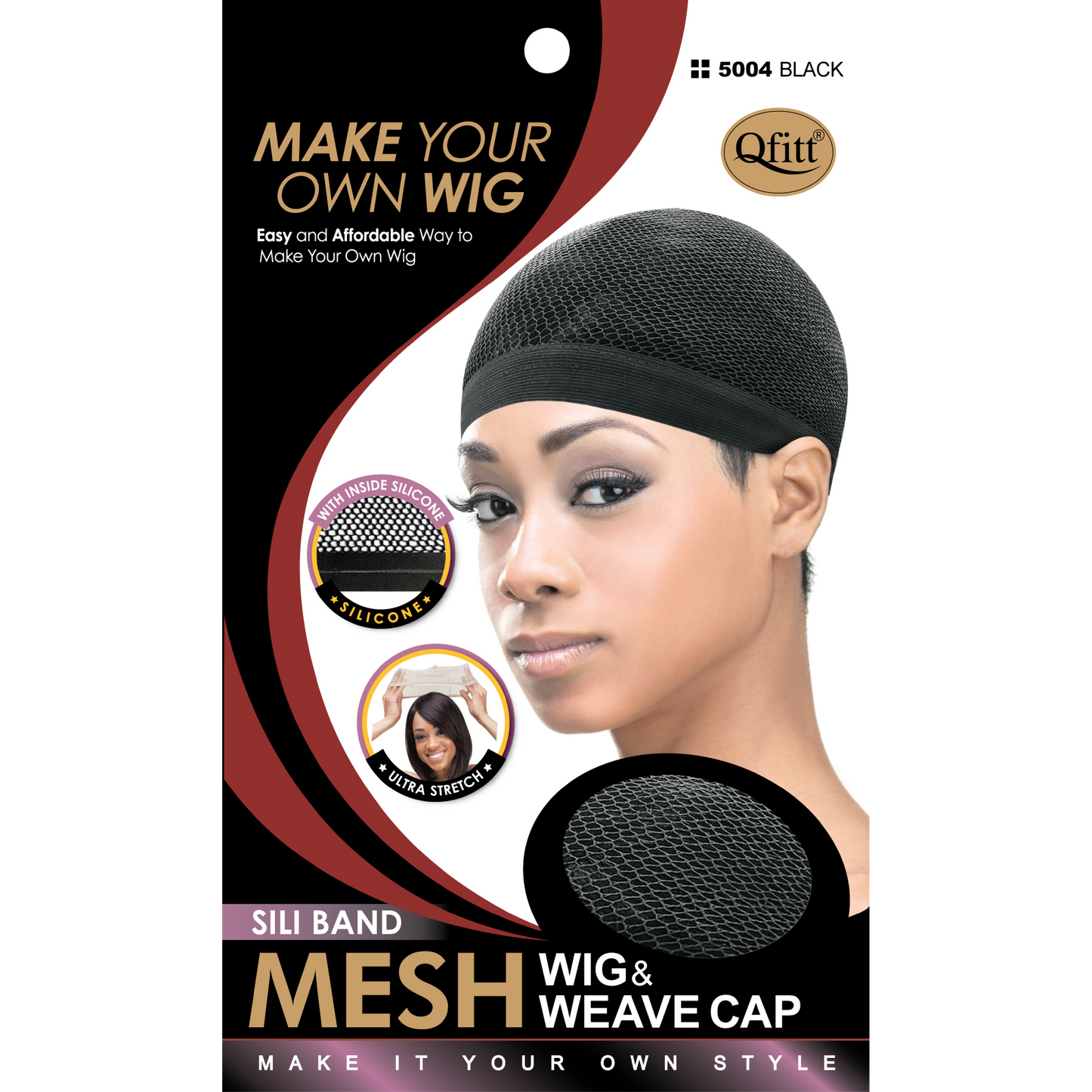 SILICONE BAND MESH WIG & WEAVE CAP
