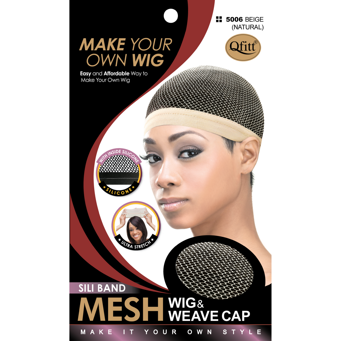 SILICONE BAND MESH WIG & WEAVE CAP