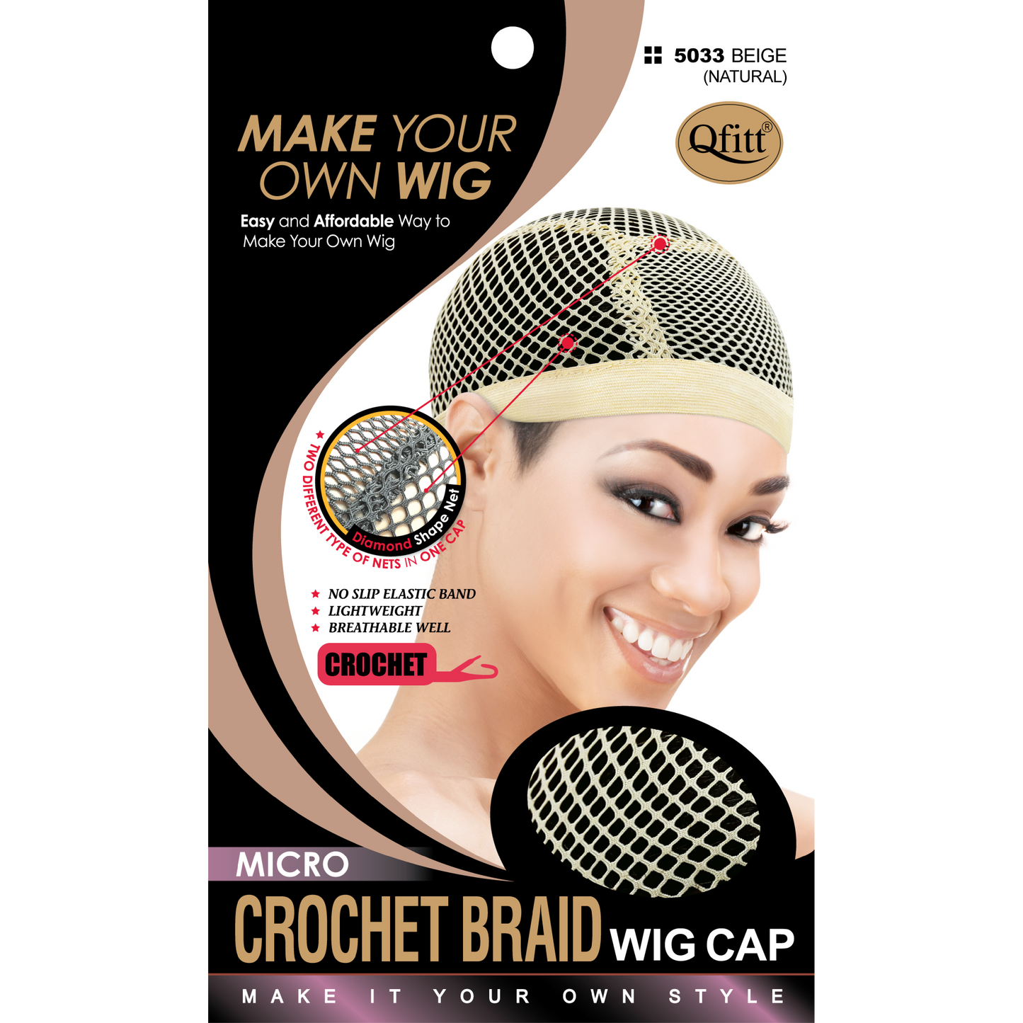 MICRO BRAID CROCHET WIG CAP