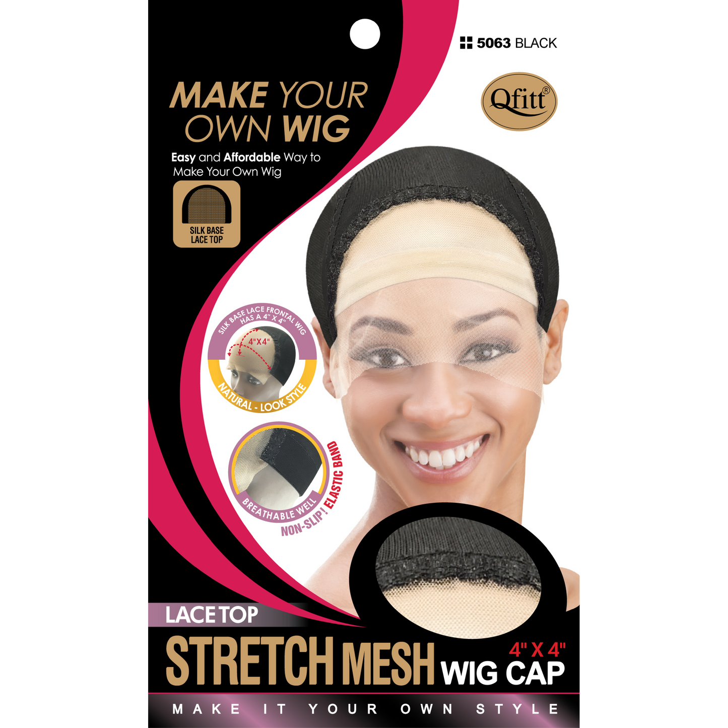 LACE TOP STRETCH MESH WIG CAP
