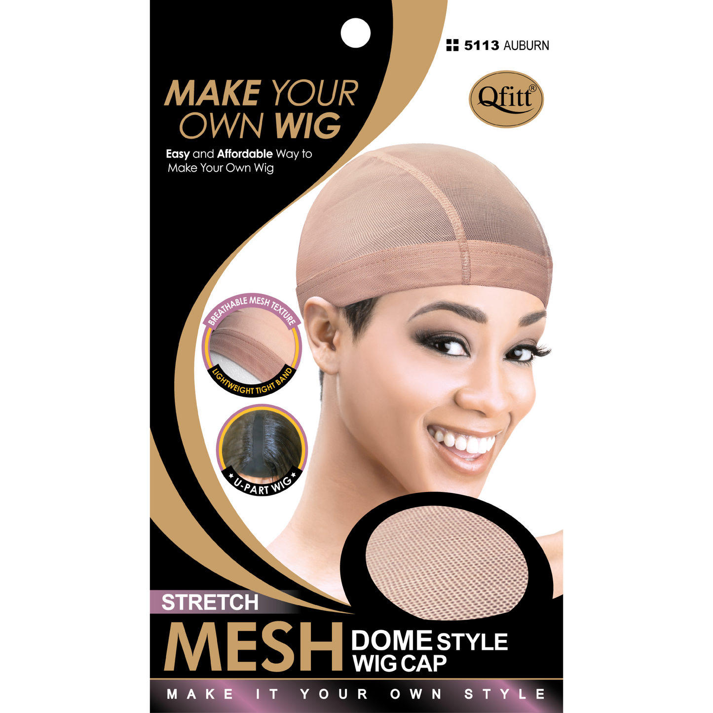 STRETCH MESH DOME STYLE WIG CAP