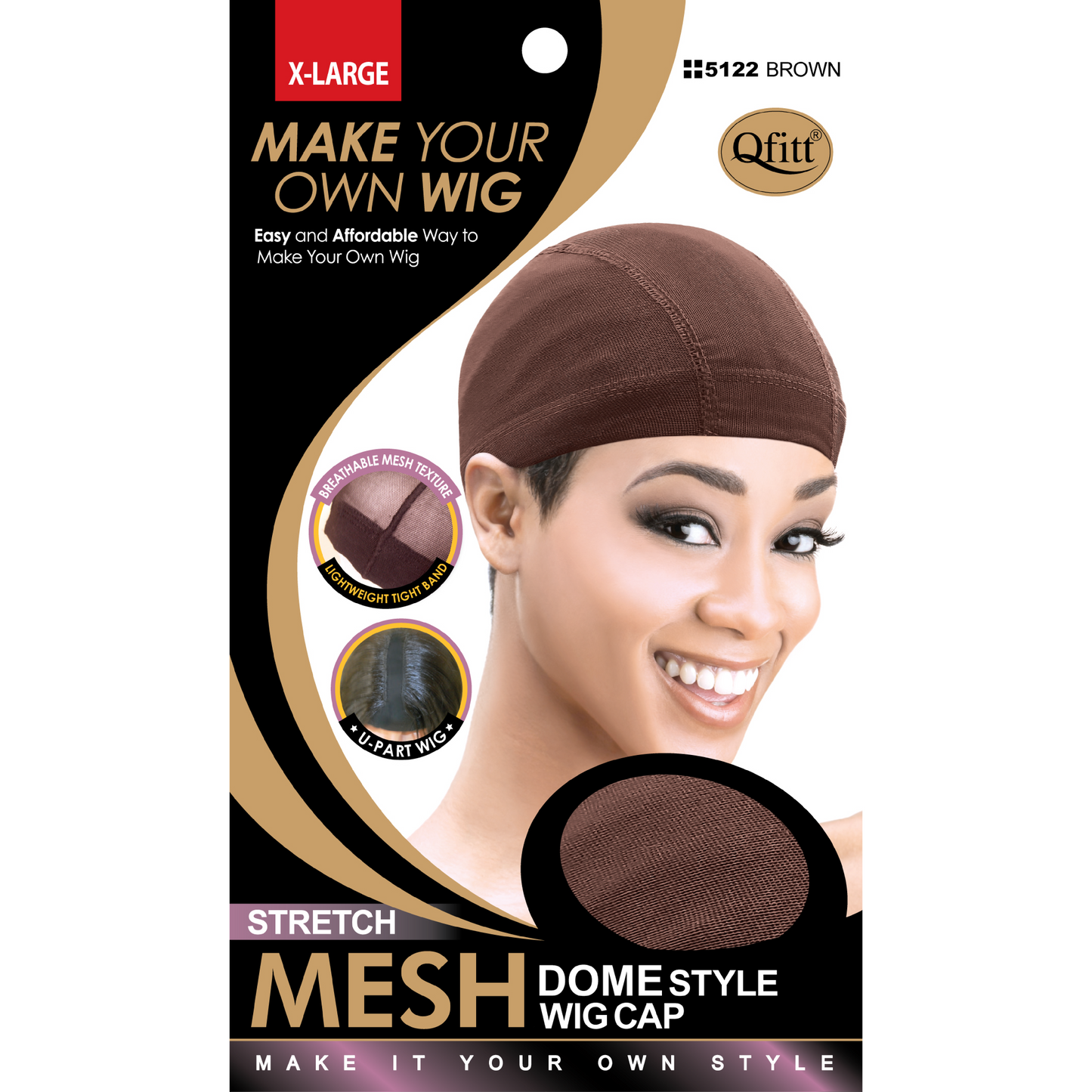 STRETCH MESH DOME STYLE WIG CAP