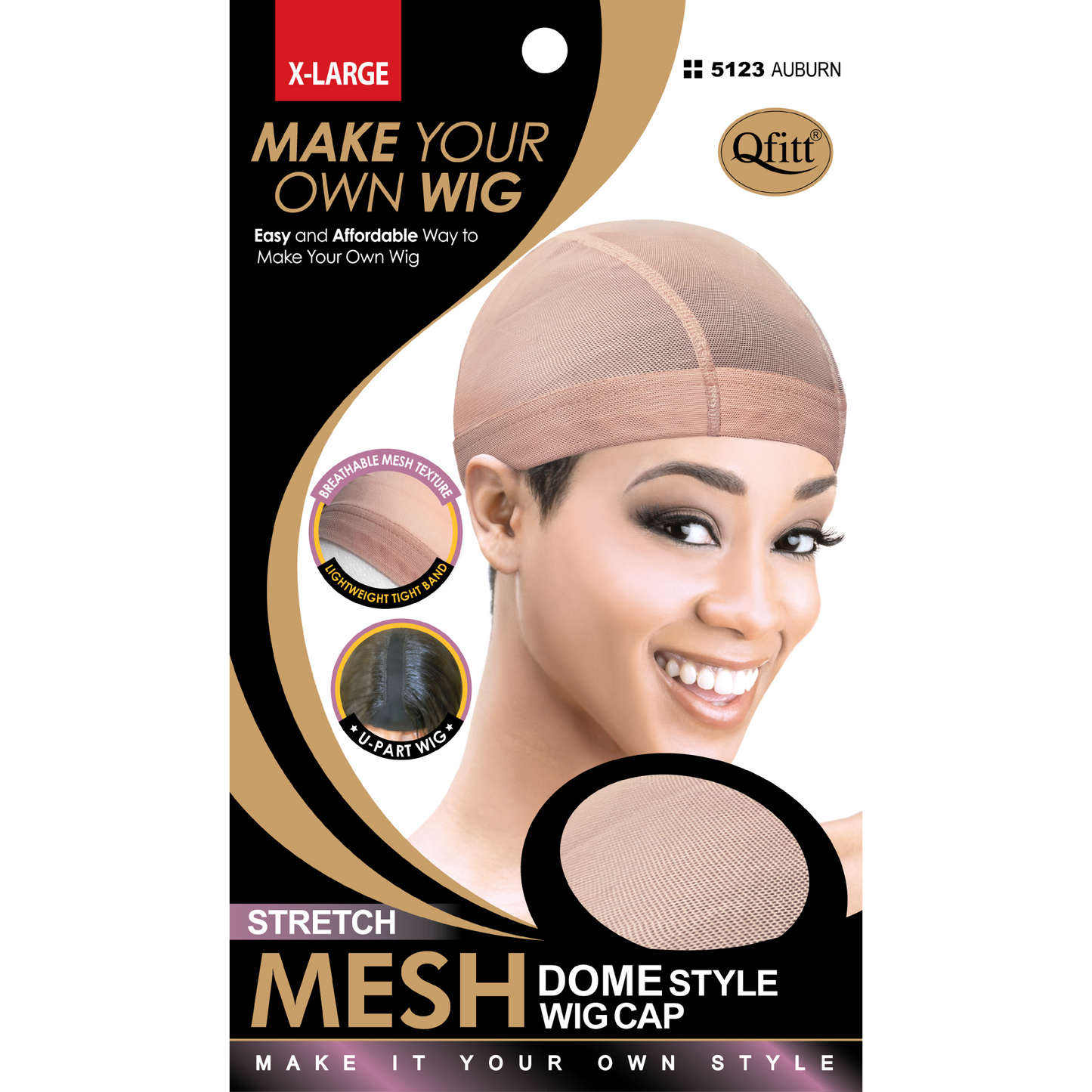 STRETCH MESH DOME STYLE WIG CAP
