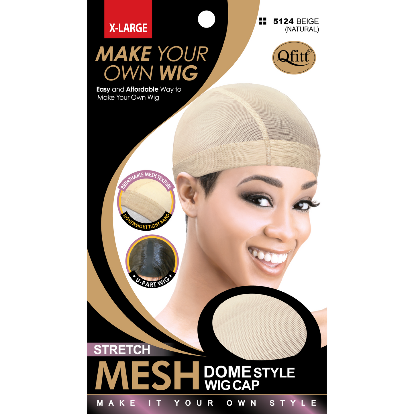 STRETCH MESH DOME STYLE WIG CAP