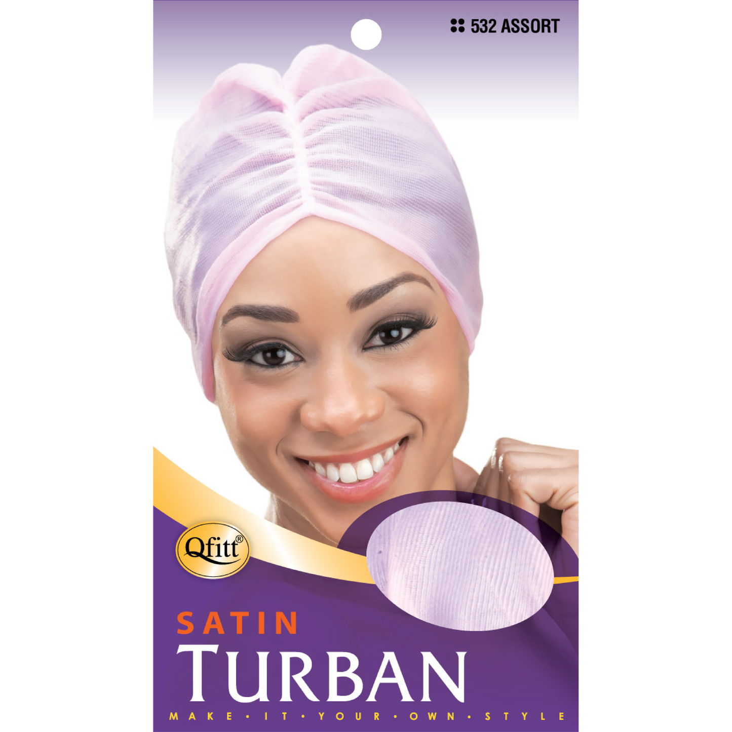 SATIN TURBAN [ASSORT-12 PIECES SET]