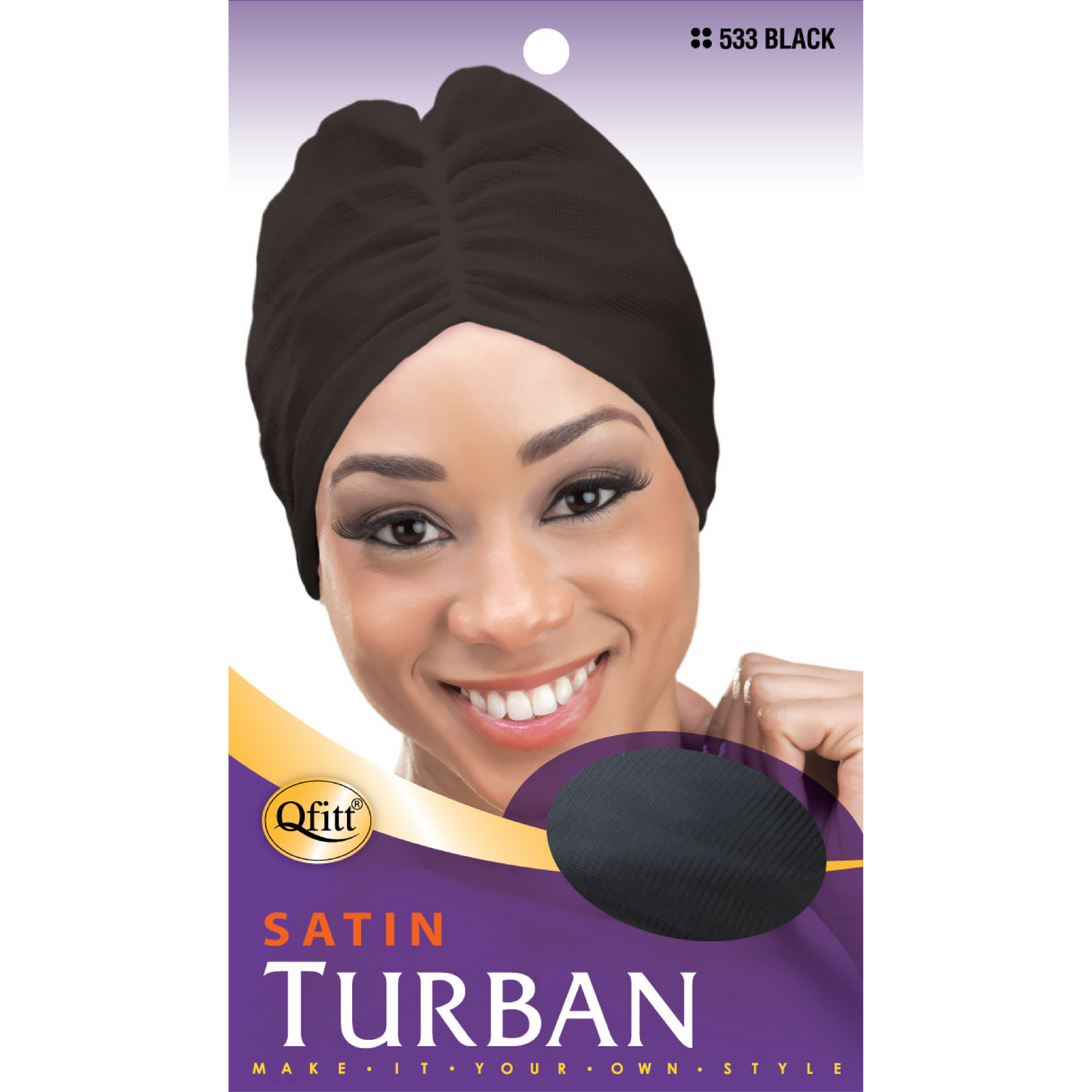 SATIN TURBAN [BLACK]
