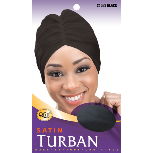 SATIN TURBAN [BLACK]