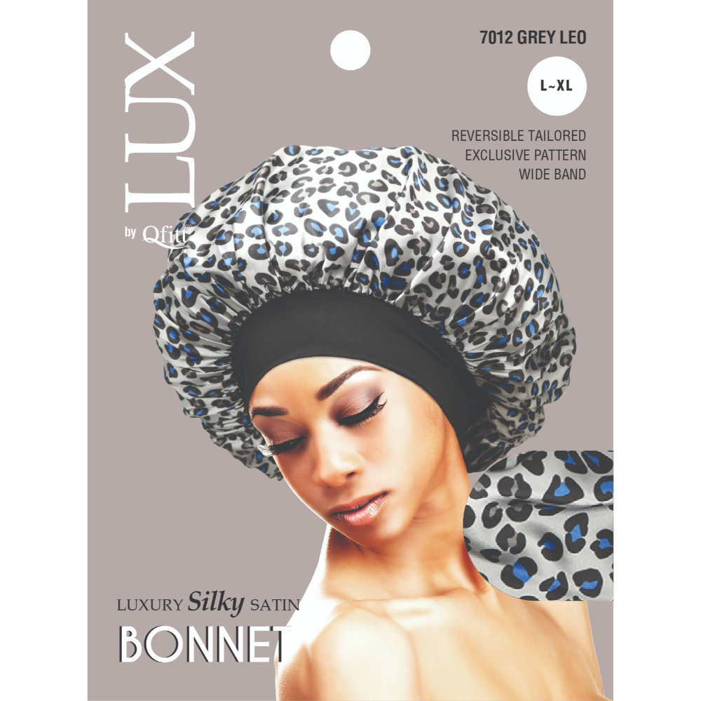 X-LARGE LUXURY SILKY SATIN BONNET - PATTERN [6 PIECES SET]