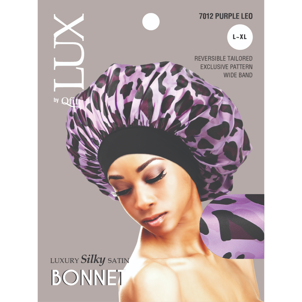 X-LARGE LUXURY SILKY SATIN BONNET - PATTERN [6 PIECES SET]