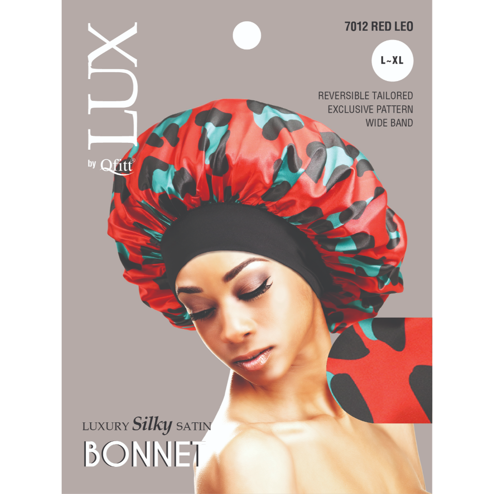 X-LARGE LUXURY SILKY SATIN BONNET - PATTERN [6 PIECES SET]