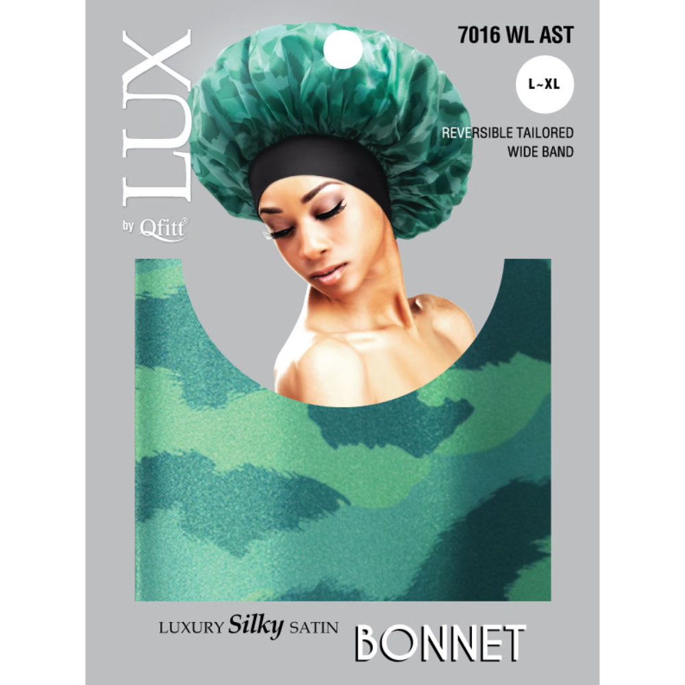 X-LARGE LUXURY SILKY SATIN BONNET - PATTERN [6 PIECES SET]