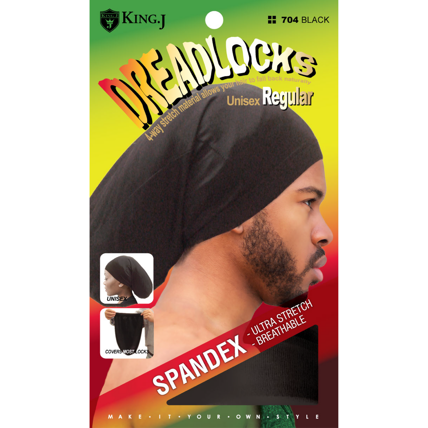 REGULAR SPANDEX DREADLOCKS CAP [BLACK]