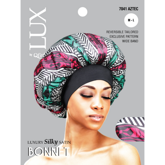 REGULAR LUXURY SILKY SATIN BONNET - PATTERN [ASSORT-6 PIECES SET]