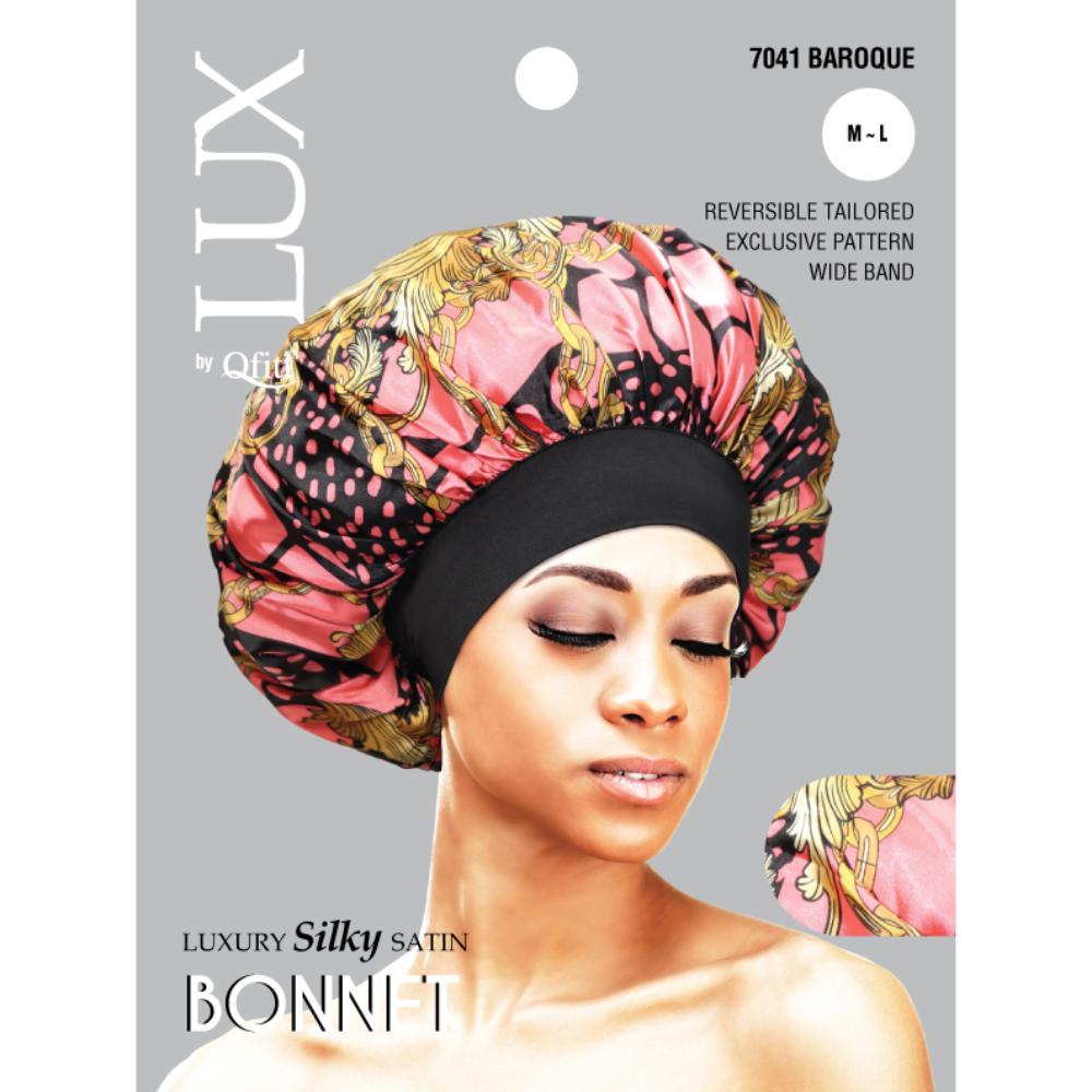 REGULAR LUXURY SILKY SATIN BONNET - PATTERN [ASSORT-6 PIECES SET]