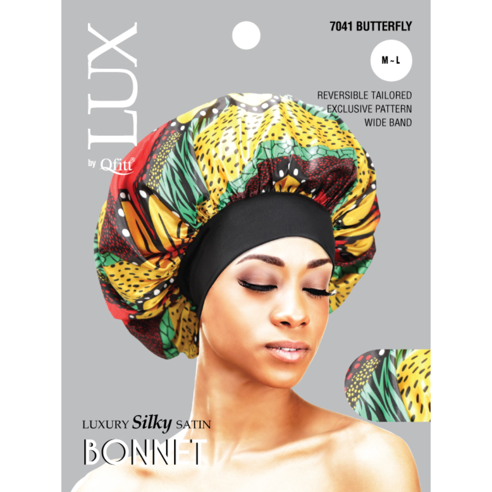 REGULAR LUXURY SILKY SATIN BONNET - PATTERN [ASSORT-6 PIECES SET]