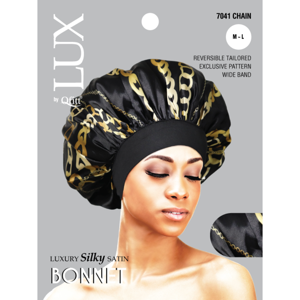 REGULAR LUXURY SILKY SATIN BONNET - PATTERN [ASSORT-6 PIECES SET]