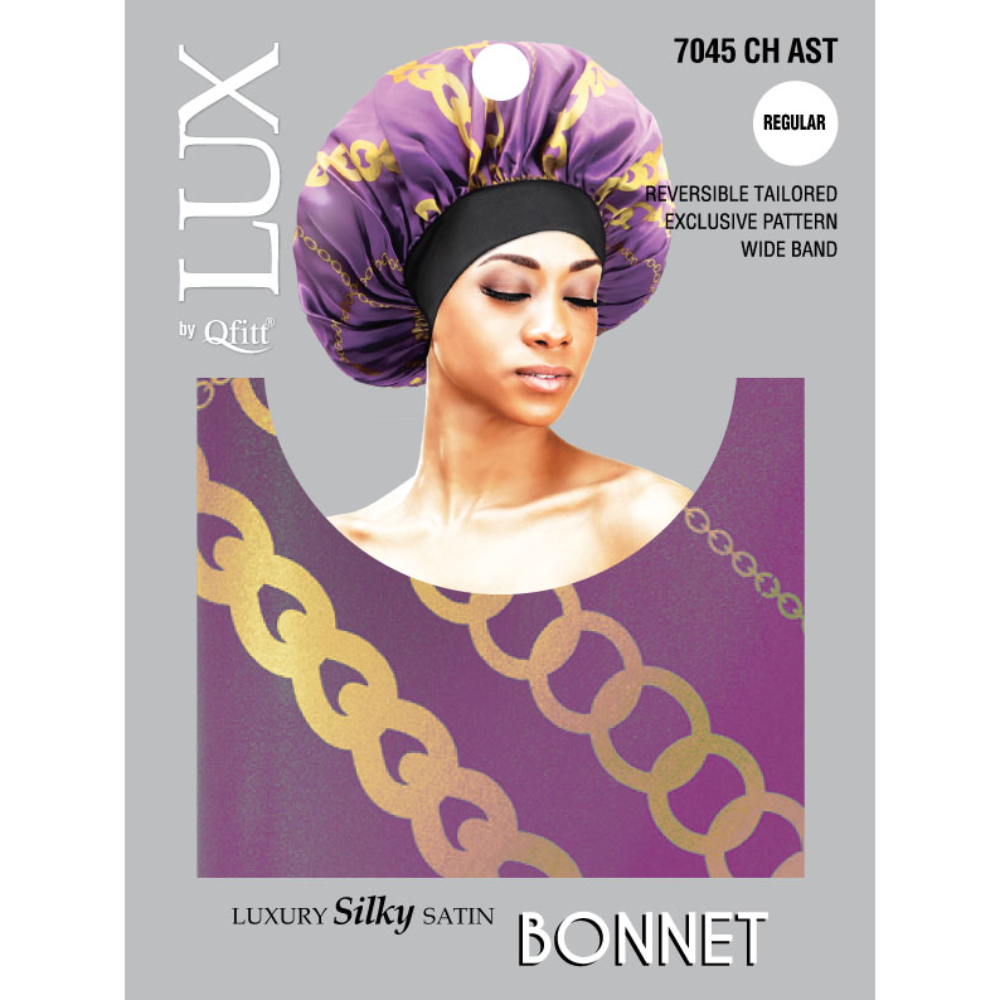 REGULAR LUXURY SILKY SATIN BONNET - PATTERN [ASSORT-6 PIECES SET]