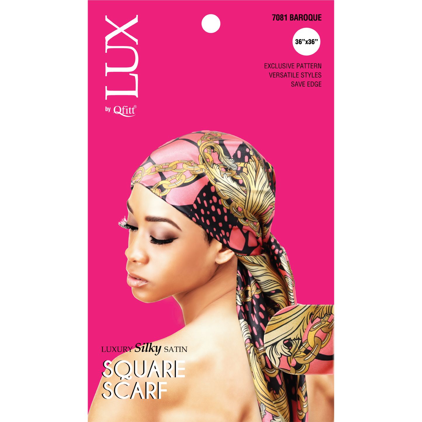 LUXURY SILKY SATIN SQUARE SCARF - PATTERN [AFRO-6 PIECES SET]