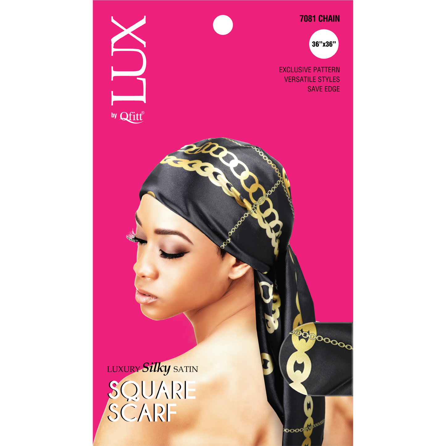 LUXURY SILKY SATIN SQUARE SCARF - PATTERN [AFRO-6 PIECES SET]