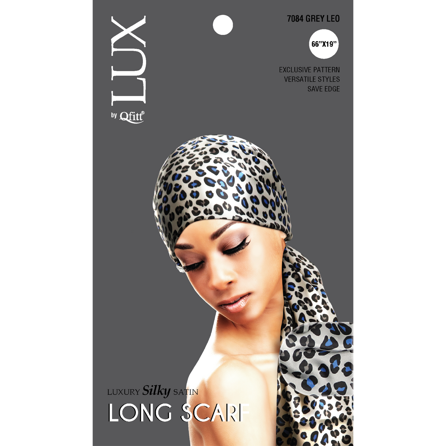 LUXURY SILKY SATIN LONG SCARF - PATTERN [6PIECES SET]