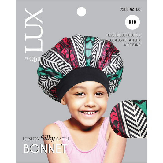 KIDS LUXURY SILKY SATIN BONNET - PATTERN [6 PIECES SET]