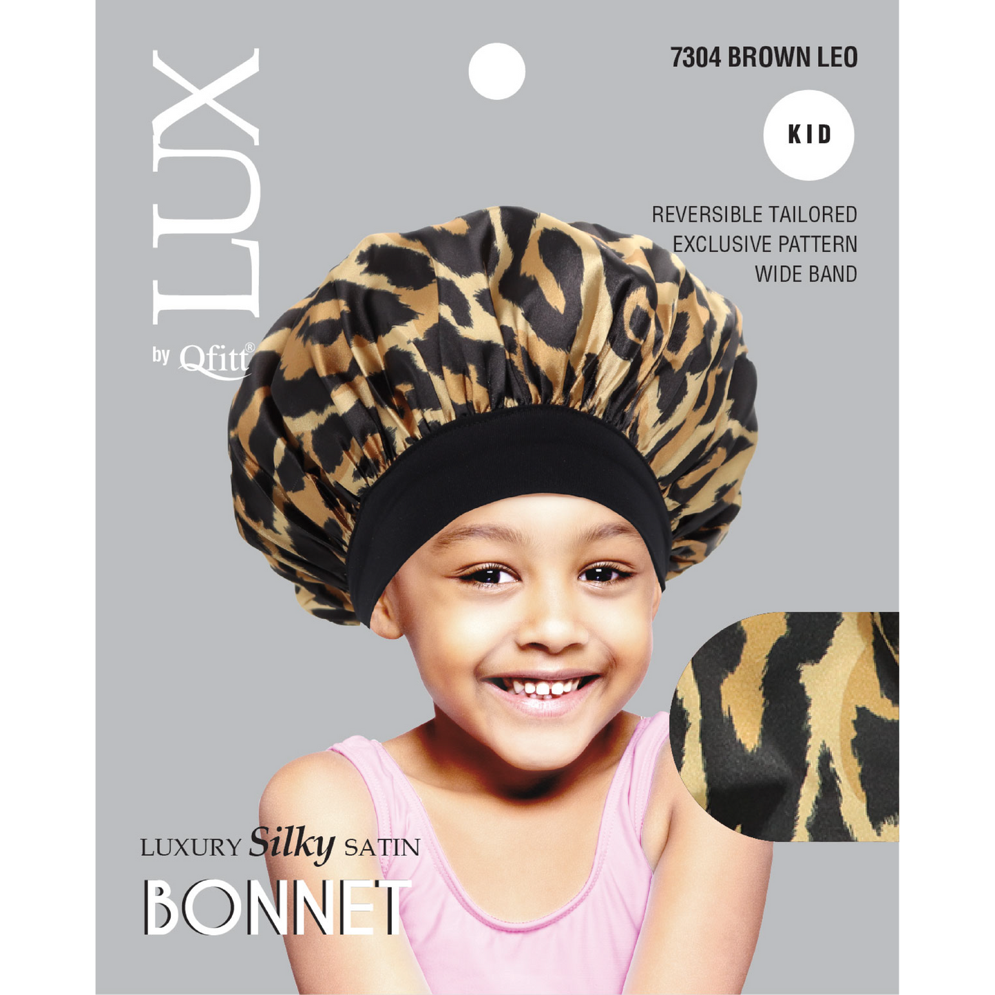 KIDS LUXURY SILKY SATIN BONNET - PATTERN [6 PIECES SET]