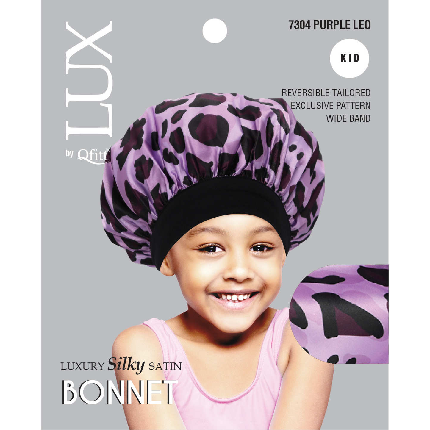 KIDS LUXURY SILKY SATIN BONNET - PATTERN [6 PIECES SET]