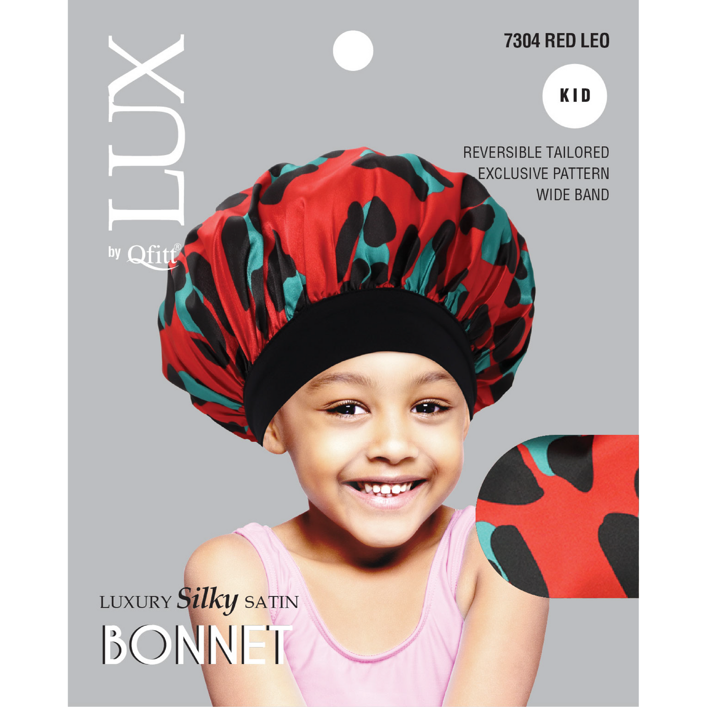 KIDS LUXURY SILKY SATIN BONNET - PATTERN [6 PIECES SET]