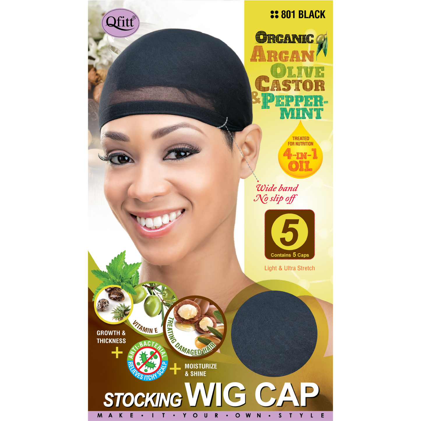 ORGANIC STOCKING WIG CAP - 5 CAPS