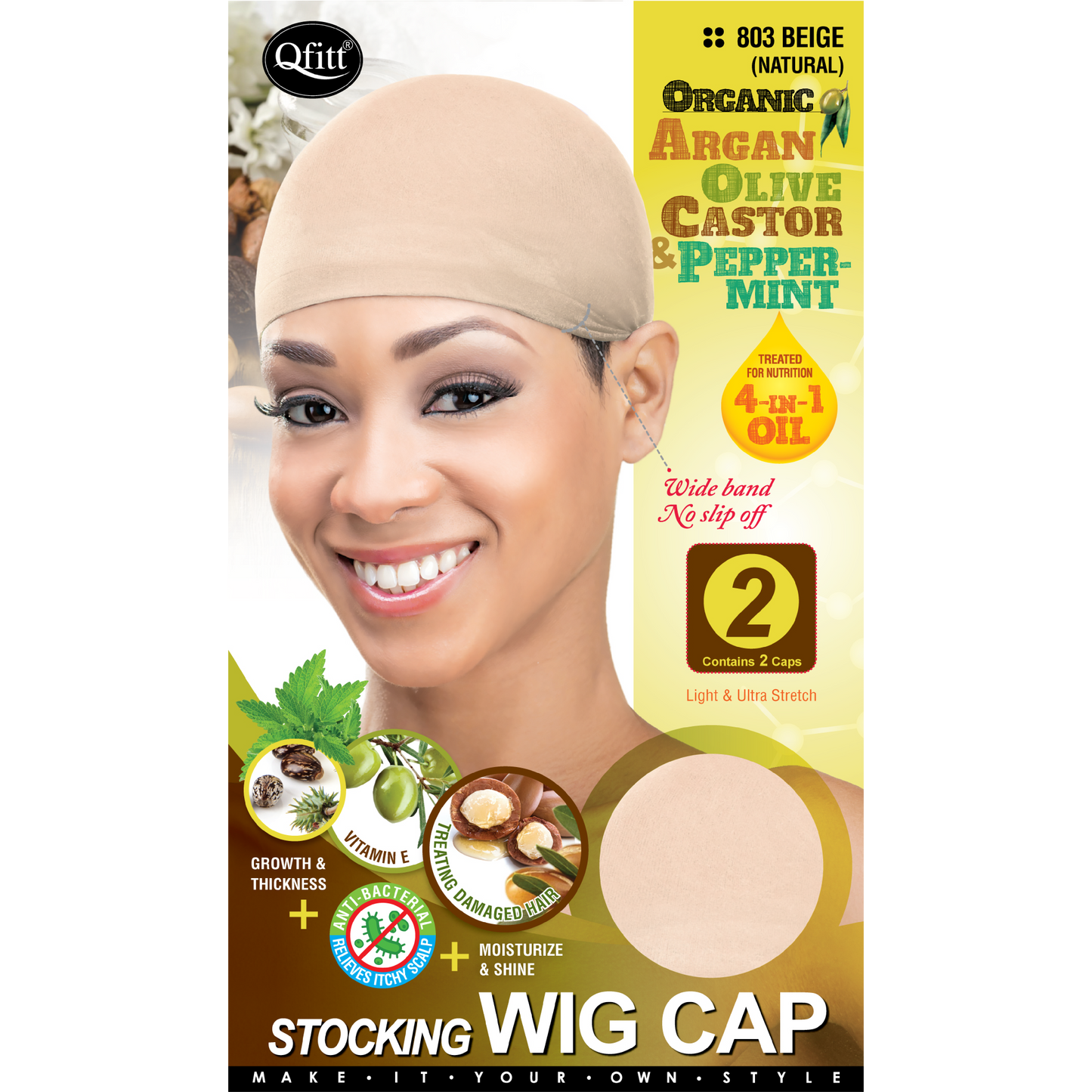 ORGANIC STOCKING WIG CAP - 2 CAPS