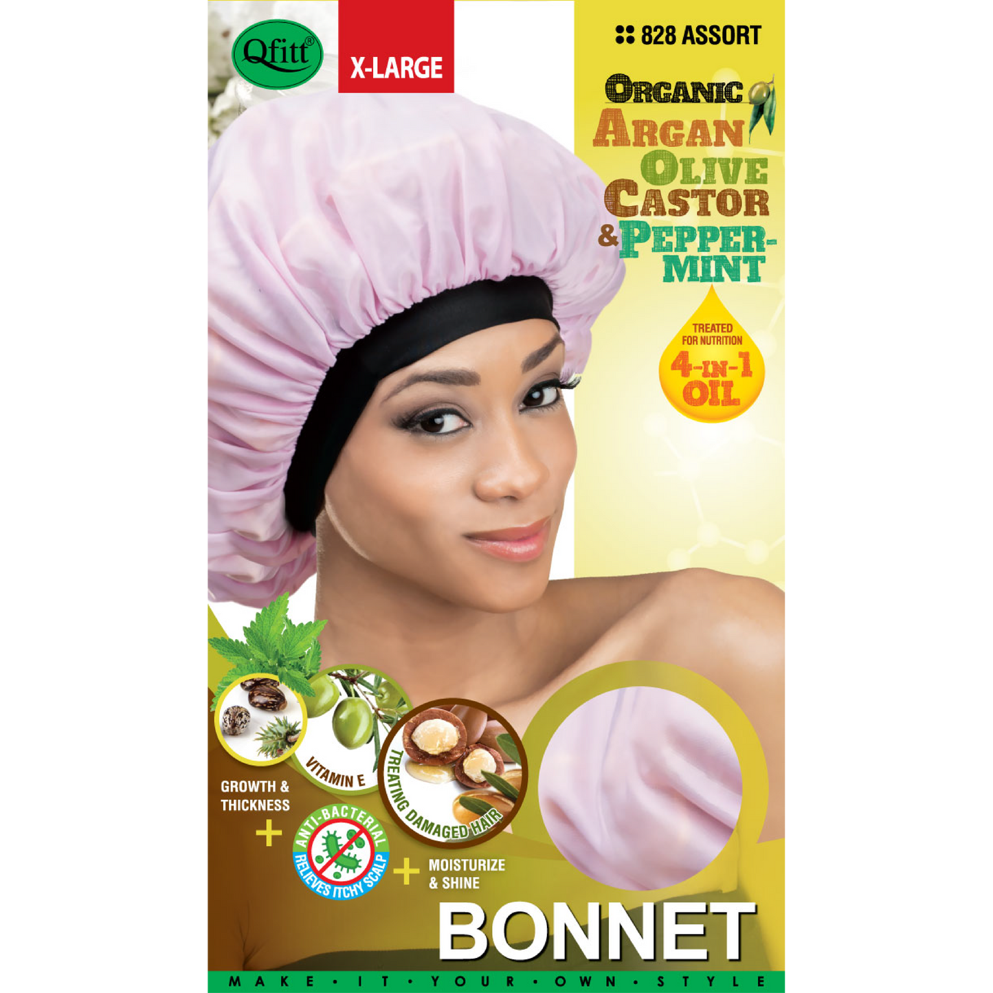 X-LARGE ORGANIC BONNET [ ASSORT-12 PIECES SET]