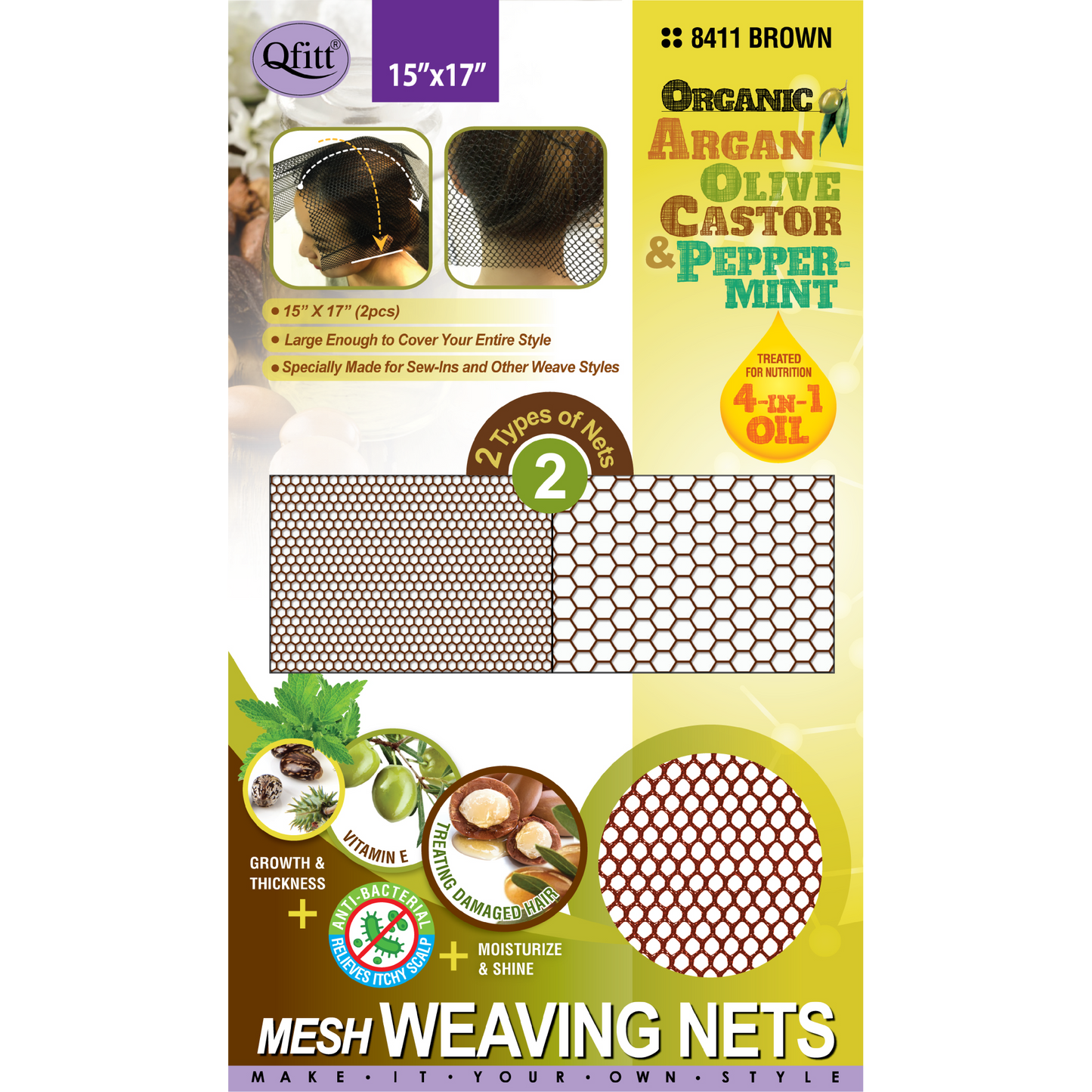 ORGANIC MESH WEAVING NETS - 2PCS