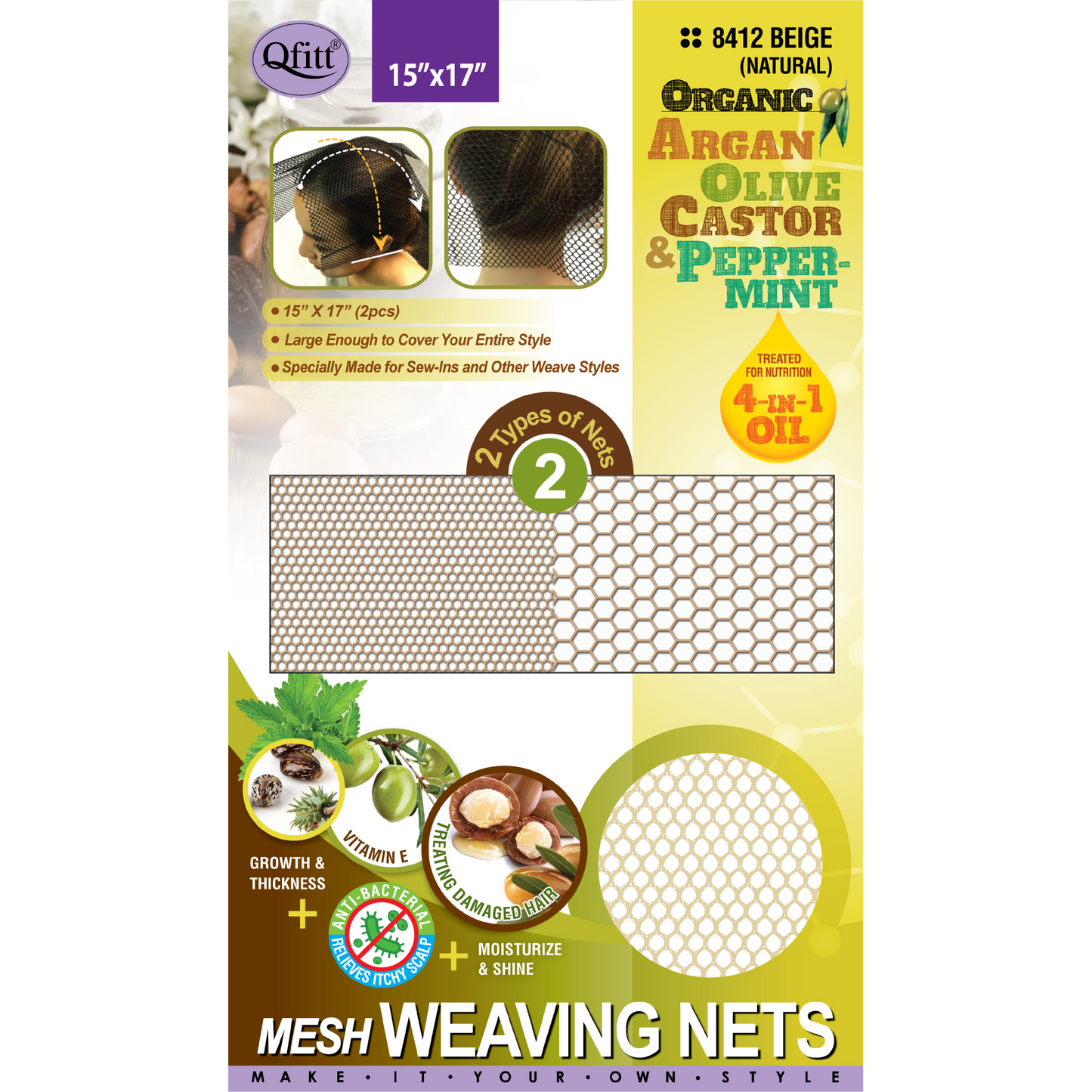 ORGANIC MESH WEAVING NETS - 2PCS