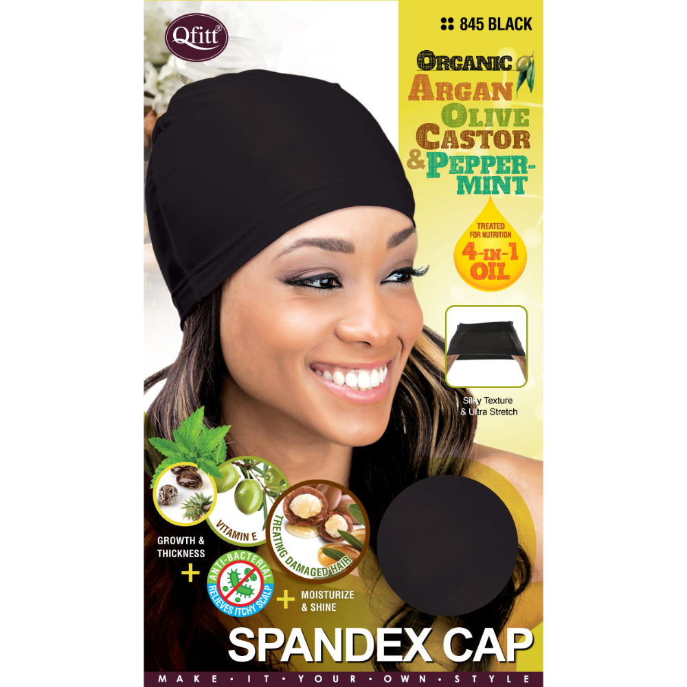 ORGANIC SPANDEX CAP [BLACK]