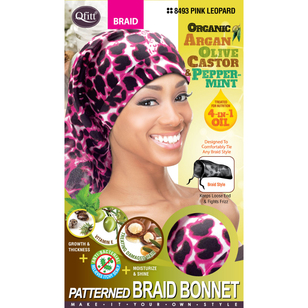 BRAID ORGANIC PATTERNED BONNET [ASSORT-12 PIECES SET]