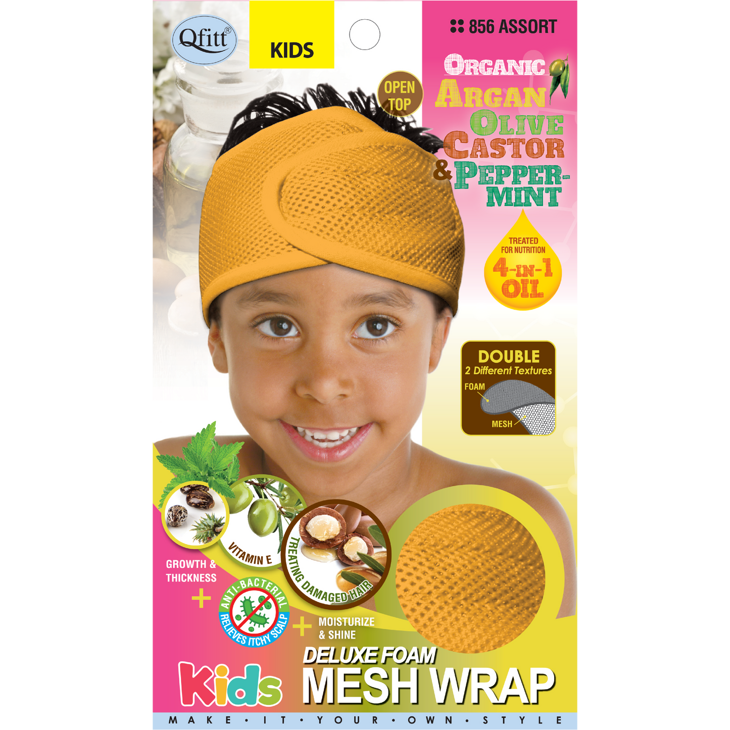 KIDS ORGANIC DELUXE FOAM MESH WRAP [ASSORT-12 PIECES SET]