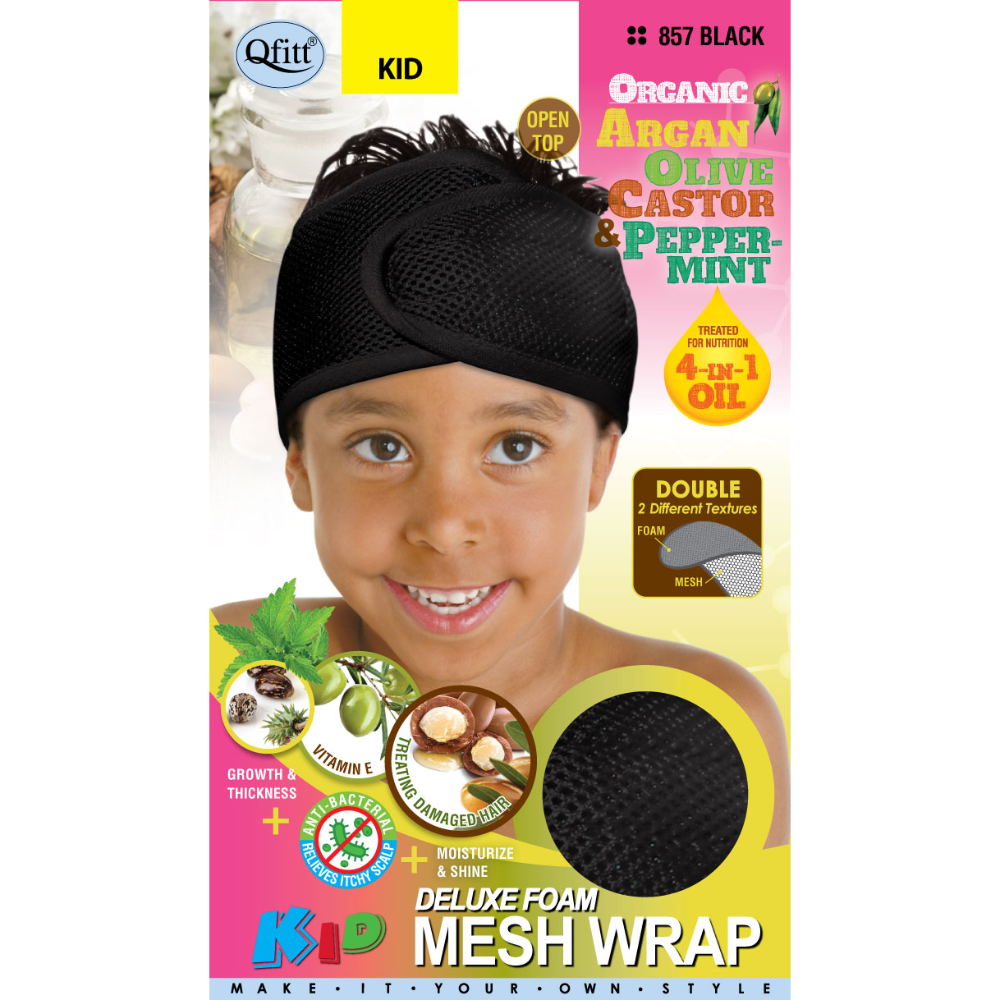 KIDS ORGANIC DELUXE FOAM MESH WRAP [BLACK]