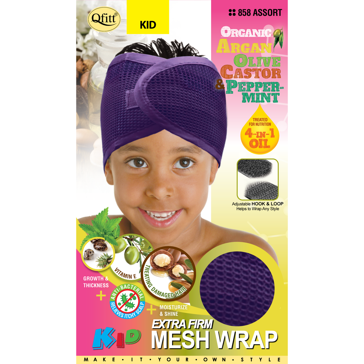 KIDS ORGANIC EXTRA FIRM MESH WRAP [ASSORT-12 PIECES SET]