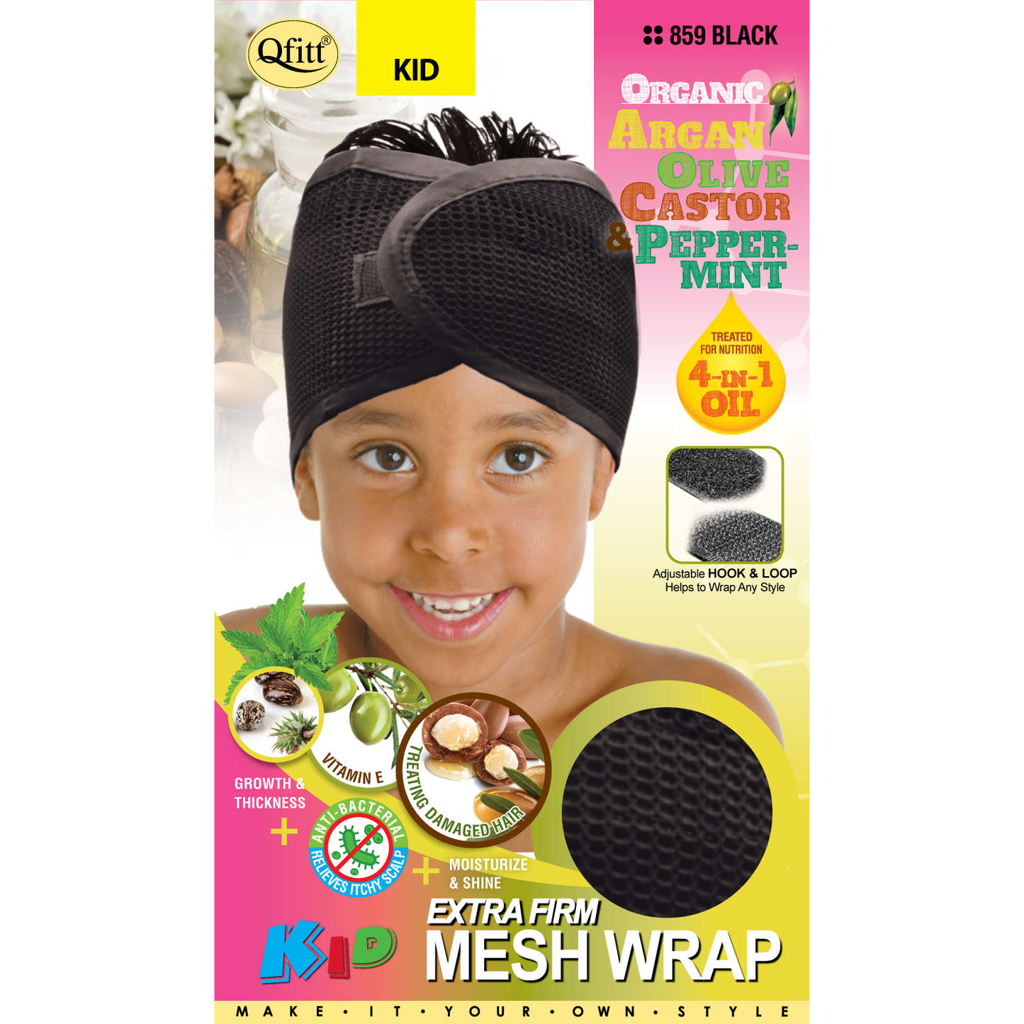 KIDS ORGANIC EXTRA FIRM MESH WRAP [BLACK]